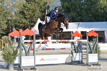Bryan Balsiger sur DUBAI DU BOIS PINCHET lors de la finale du Championnat romand N 2020.